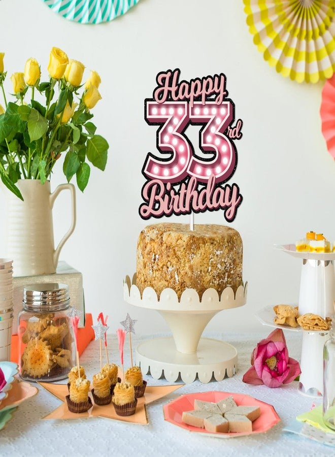 فيستيكو زينة كعكة عيد الميلاد الثالث والثلاثين باللون الوردي من فيستيكو®، زينة كعكة عيد الميلاد الثالث والثلاثين، لوازم تزيين الكيك - Image 5